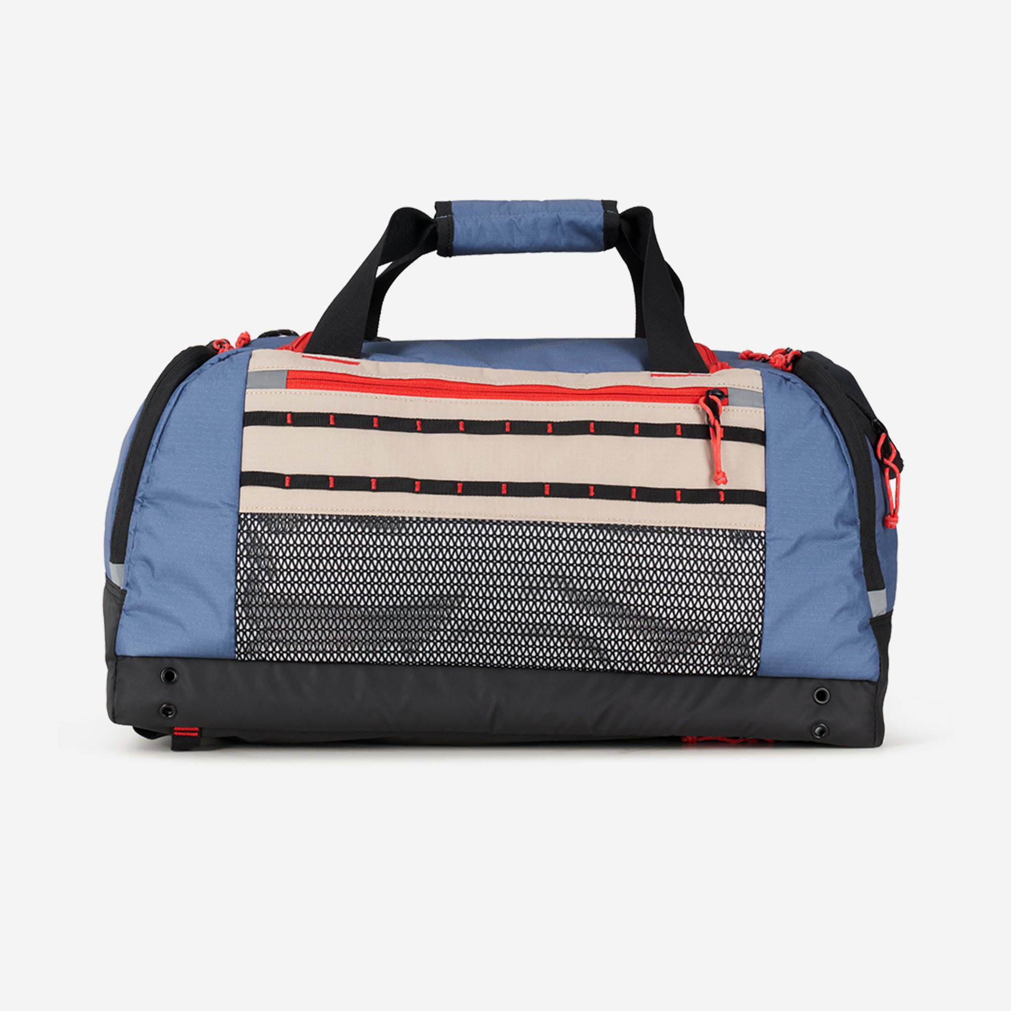 35L Fitness Duffel - Tan/Blue/Red