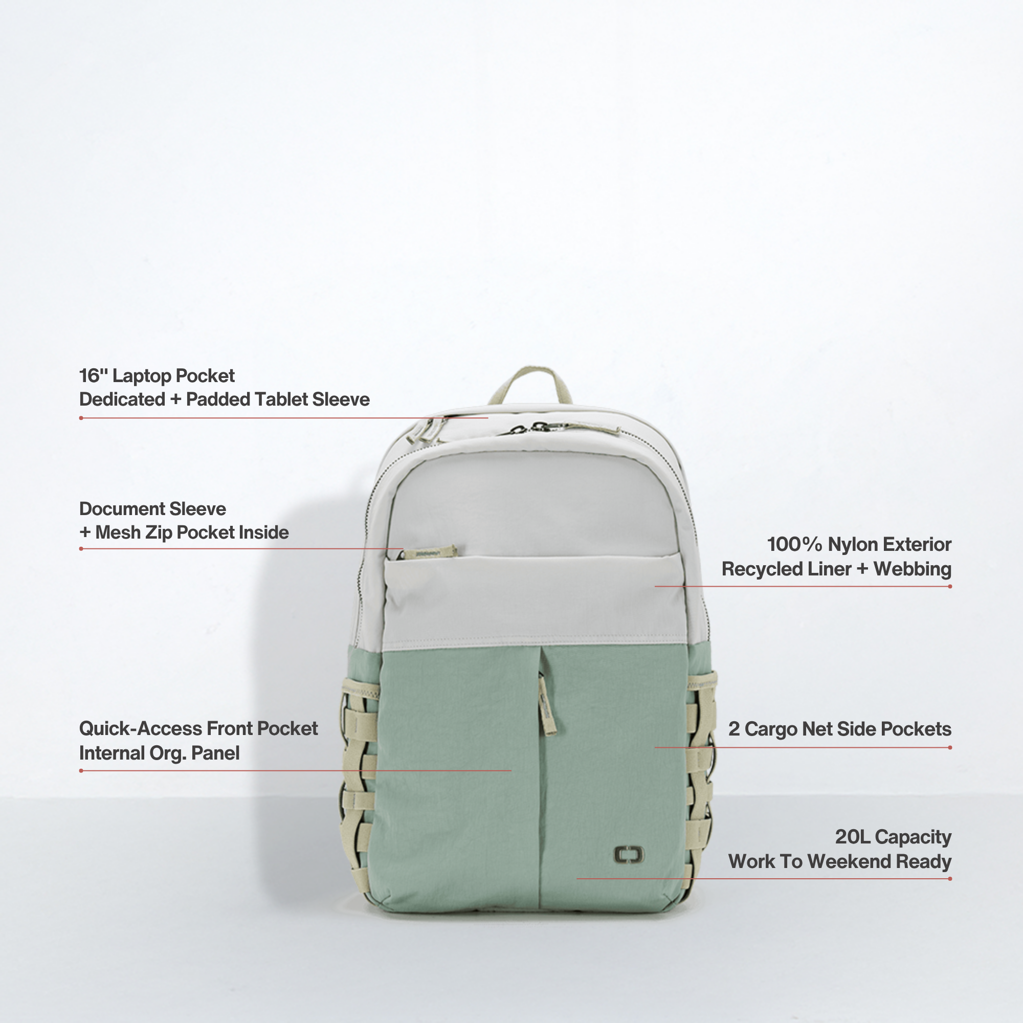 Rise Backpack - Matcha