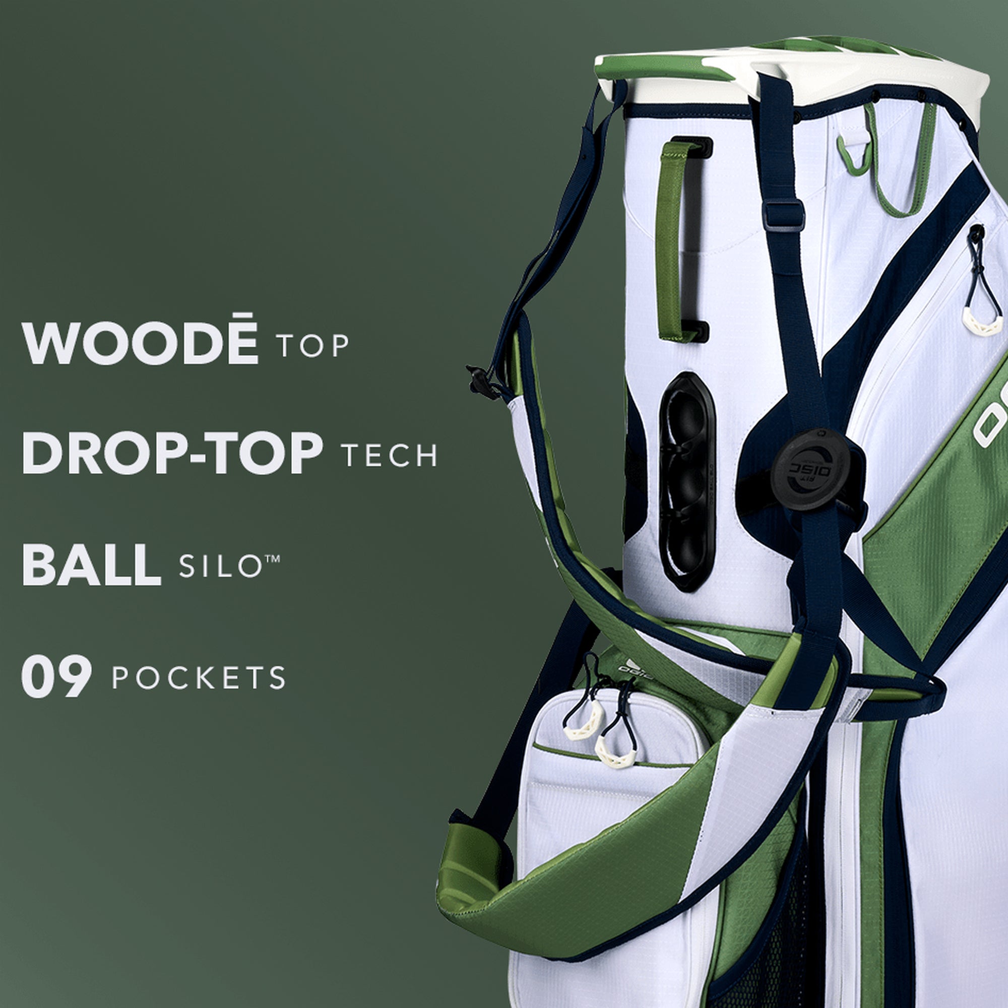 OGIO WOODE HYBRID STAND GOLF BAG RED/WHITE/BLUE