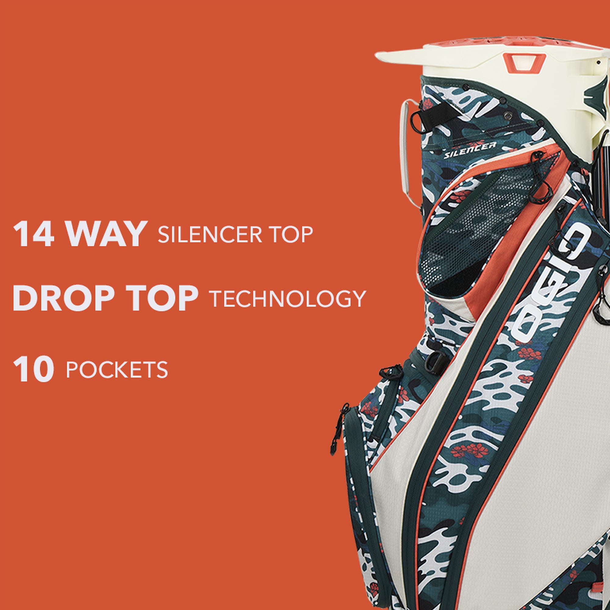 OGIO SILENCER HYBRID STAND GOLF BAG BLACK