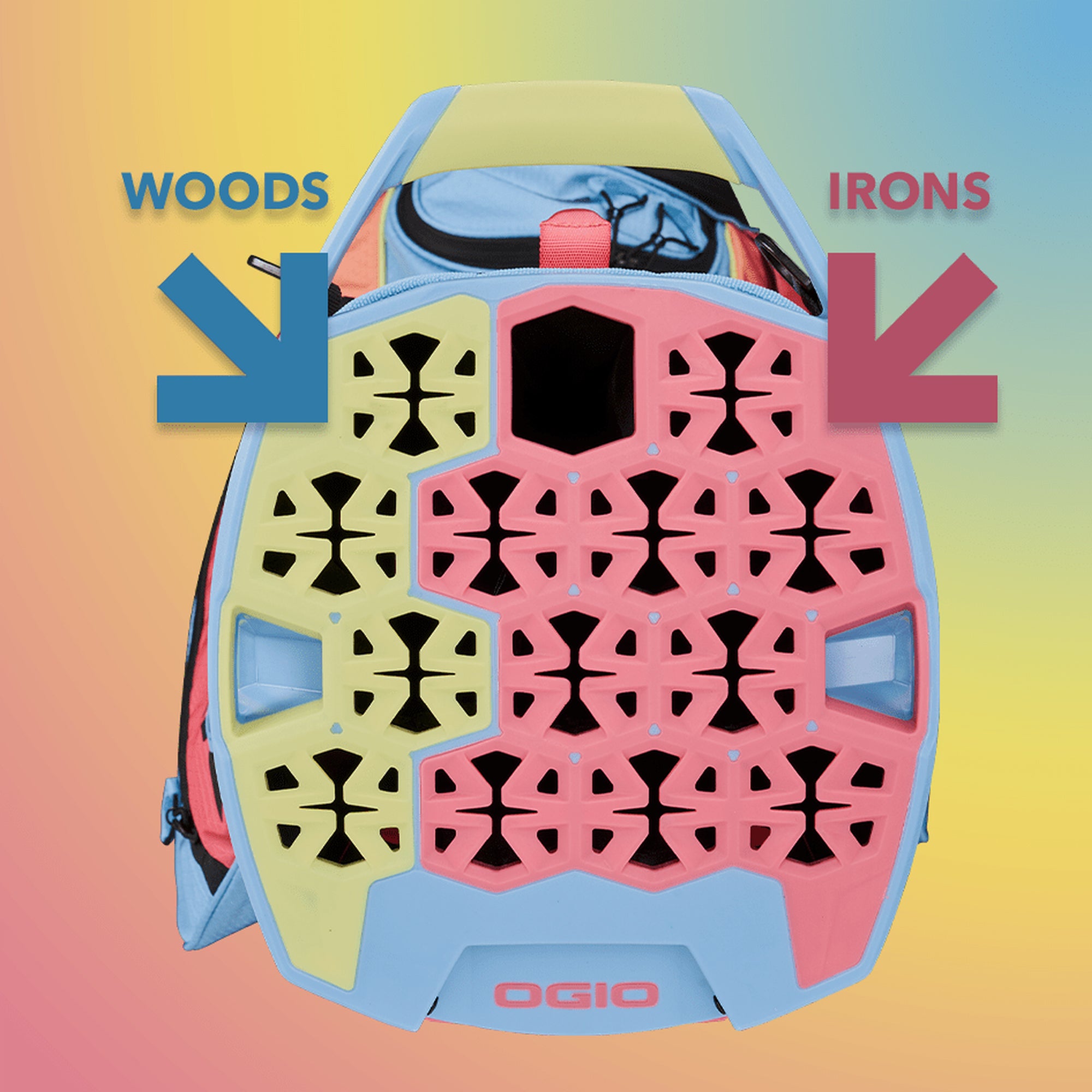 OGIO SILENCER HYBRID STAND GOLF BAG SHERBET
