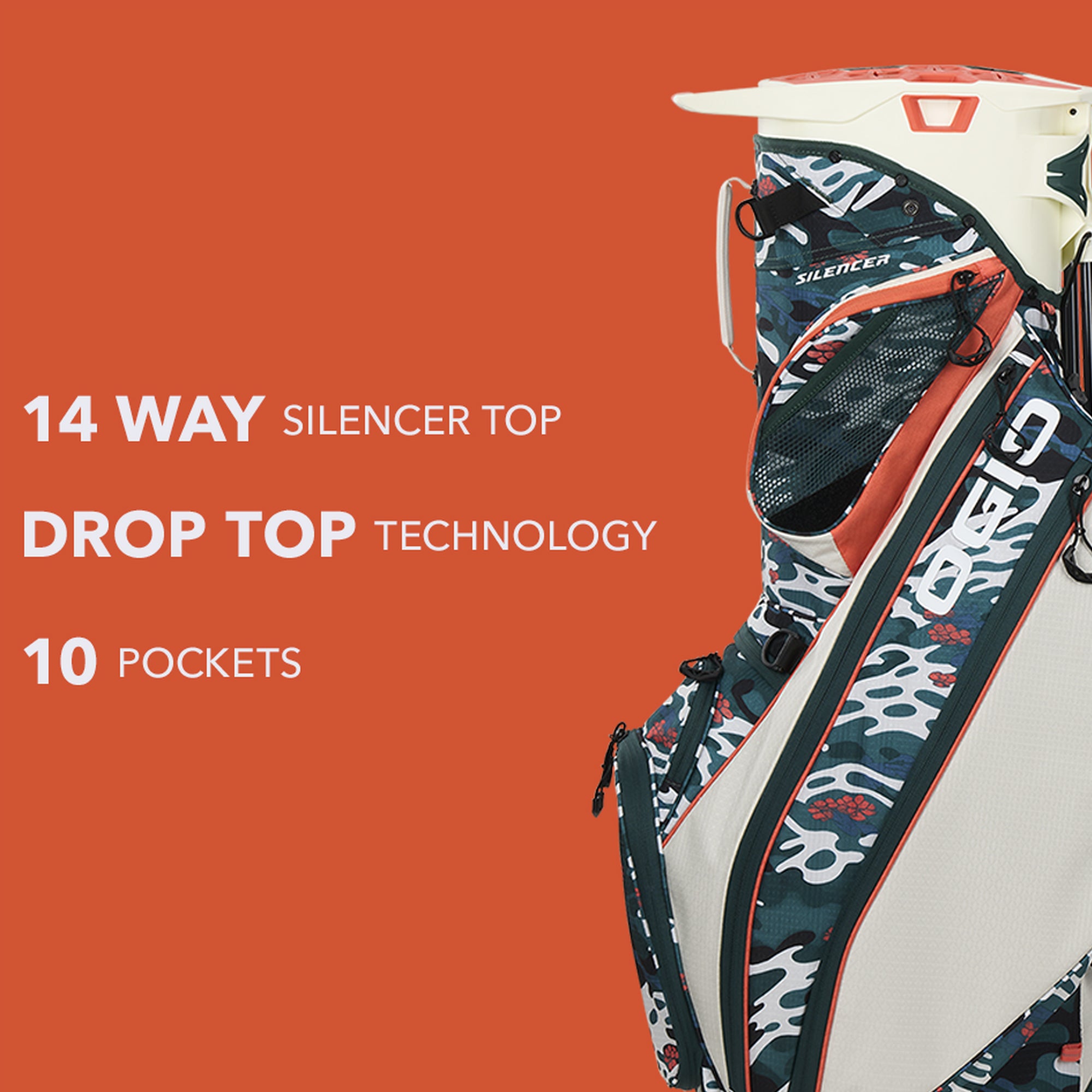 OGIO SILENCER HYBRID STAND GOLF BAG TROPICAL PUNCH
