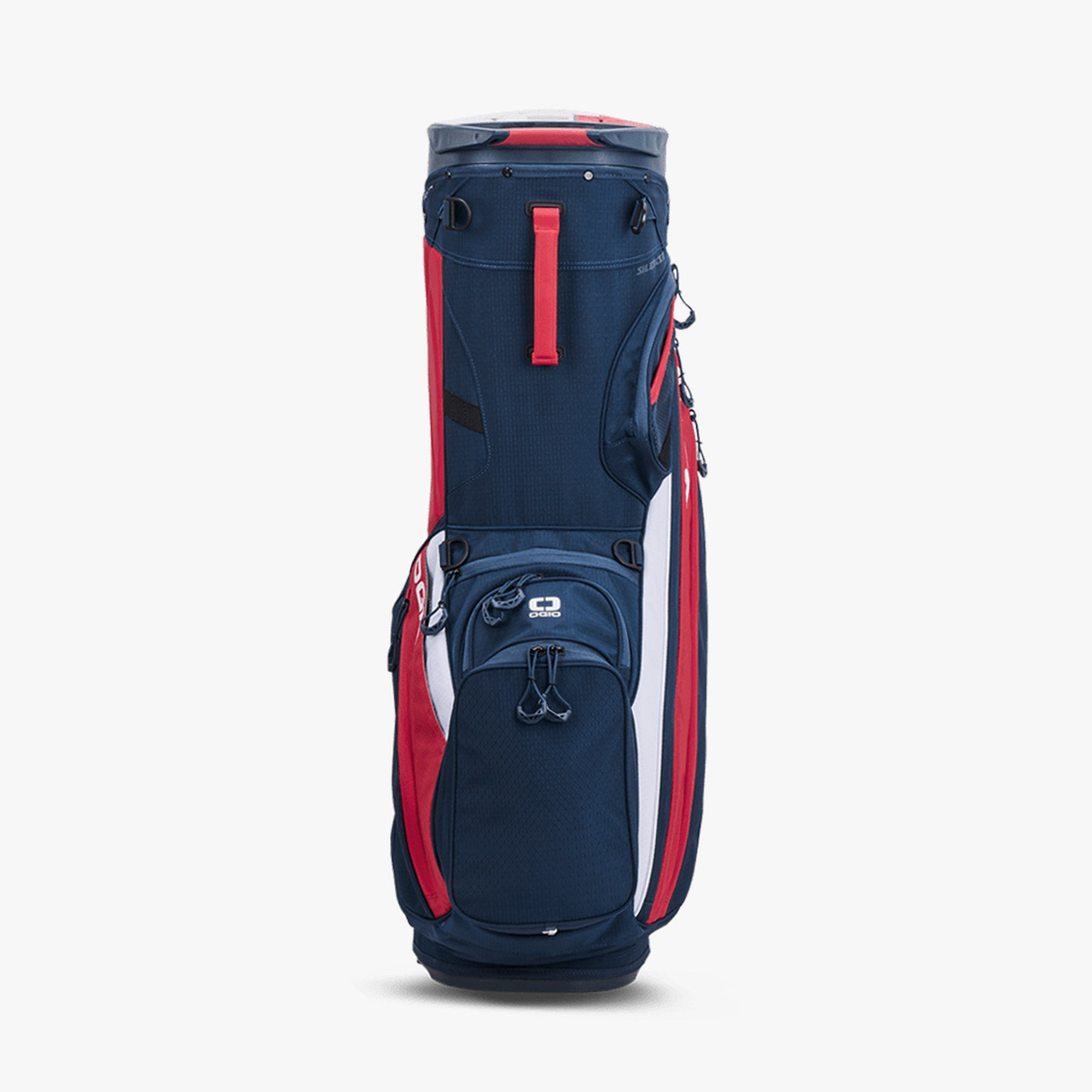 OGIO SILENCER HYBRID STAND GOLF BAG RED/WHITE/BLUE