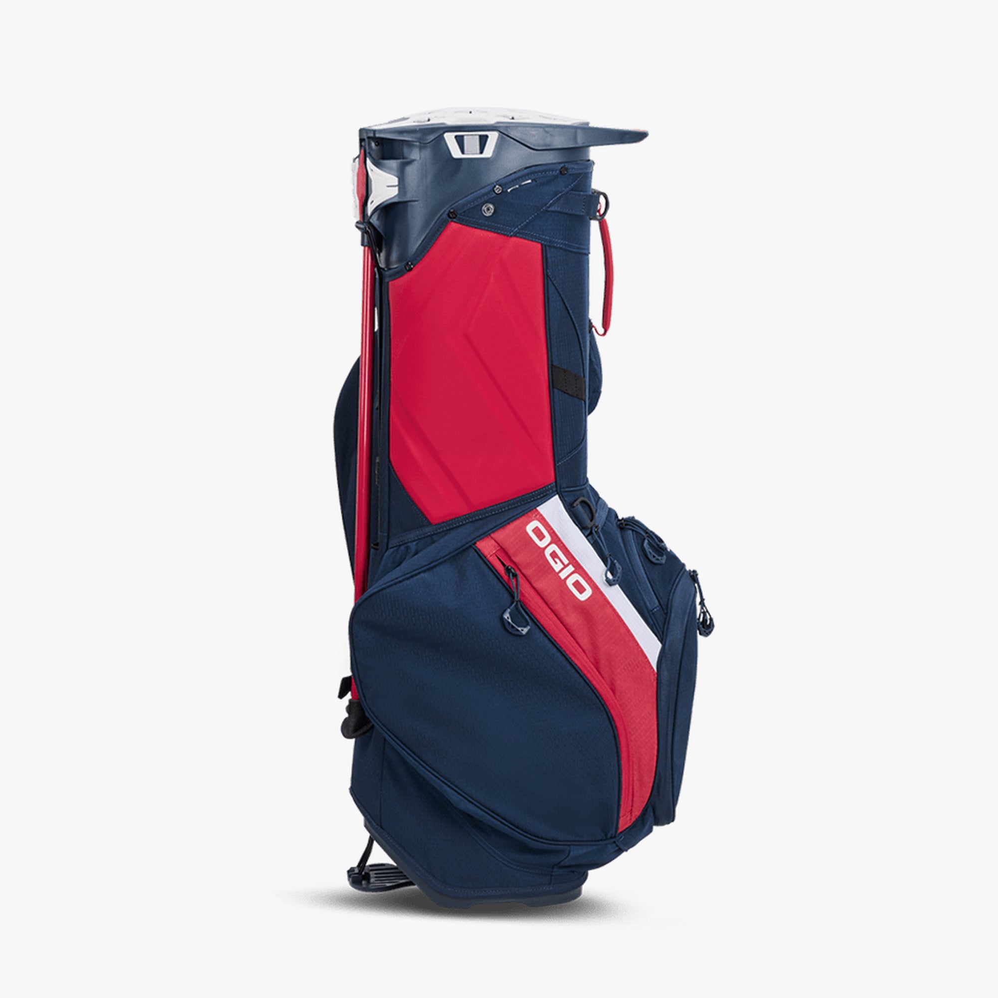OGIO SILENCER HYBRID STAND GOLF BAG RED/WHITE/BLUE