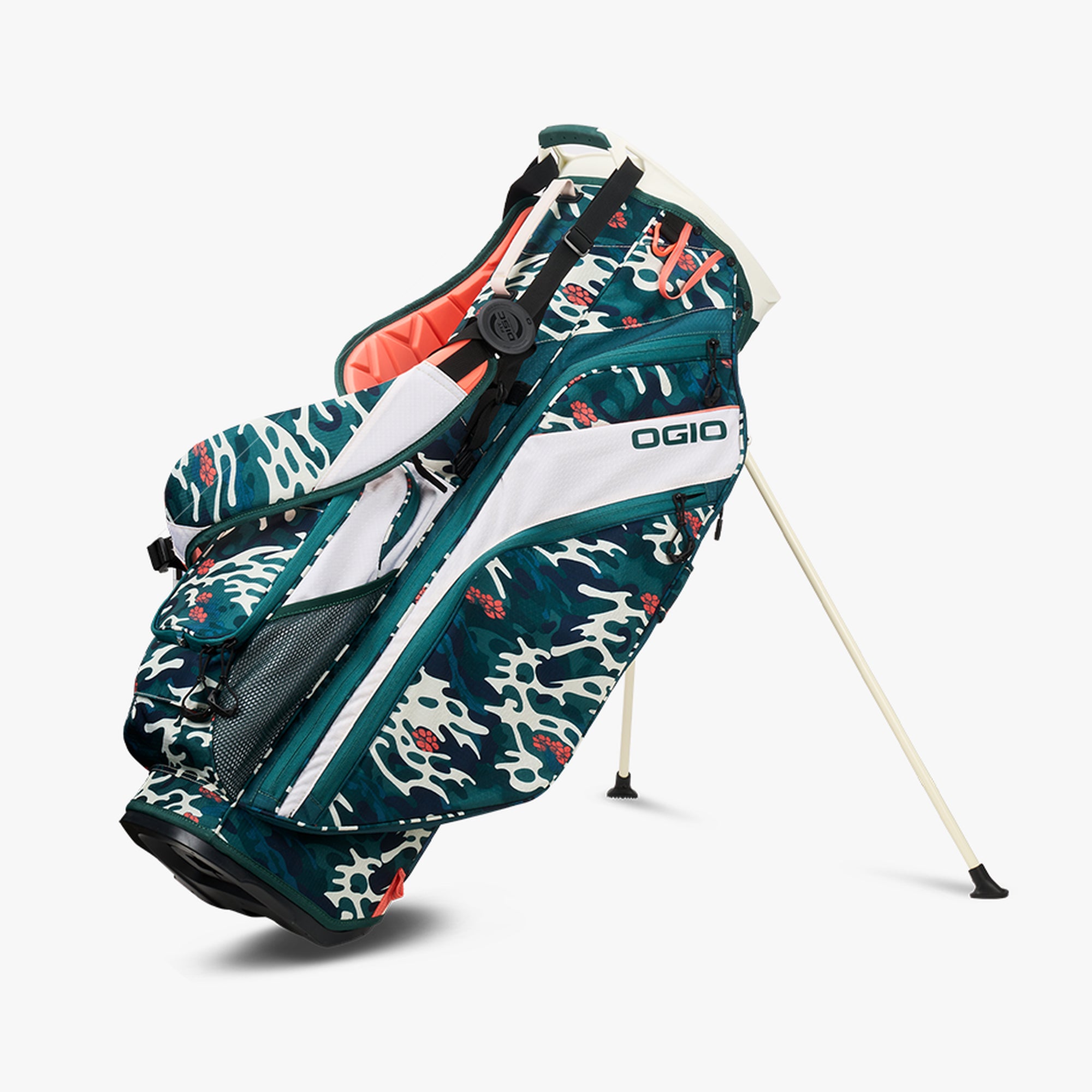 OGIO Woode Hybrid Stand Golf Bag Wave Camo | 8-Way Top