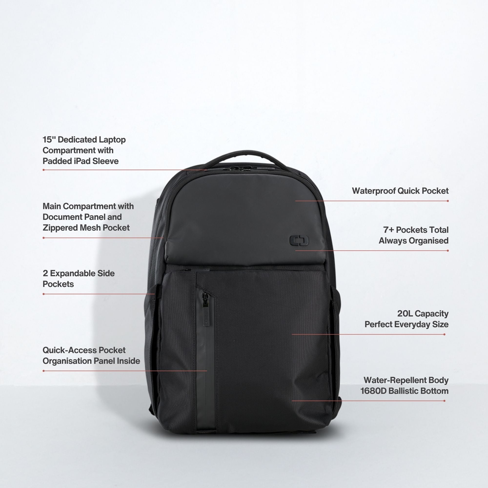 Pace Pro 20L Backpack - Black