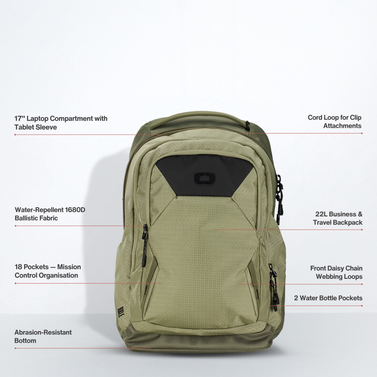 Ogio AXLE PRO Backpack 22L – Four Leaf Clover | Travel Bag