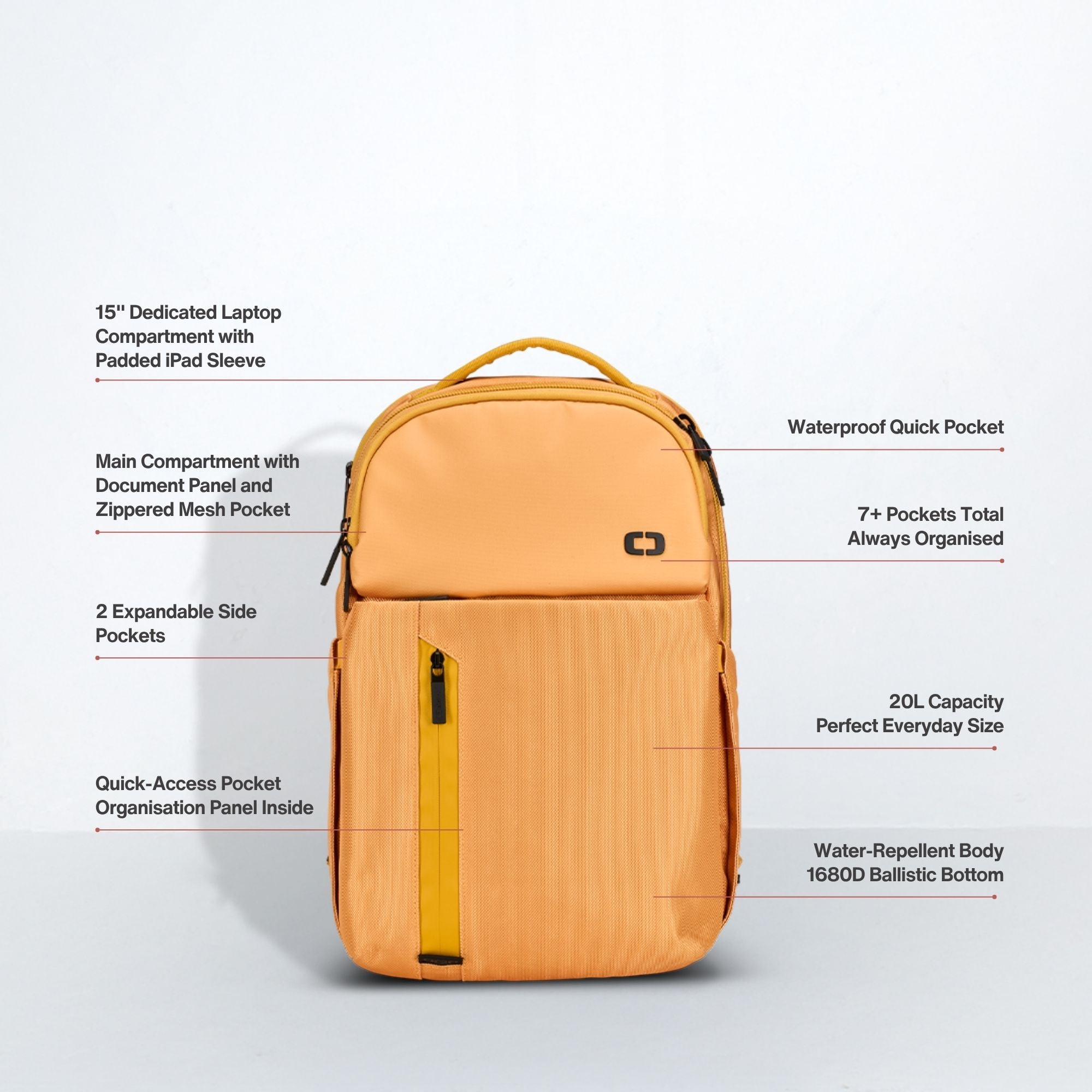 Pace Pro 20L Backpack - Saffron