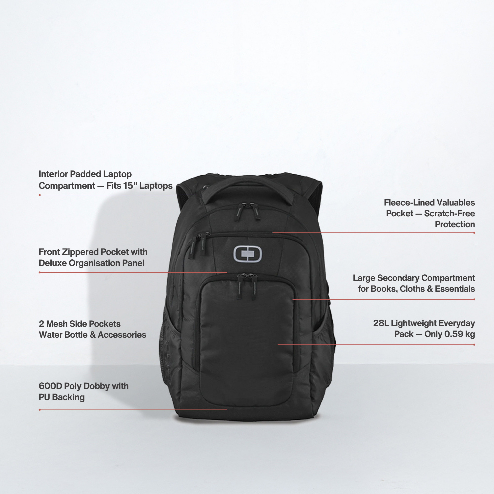 Ogio Logan Backpack Black
