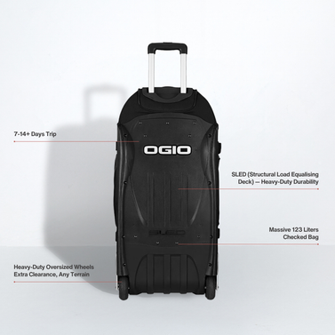 OGIO RIG 9800 Travel Bag – Black | 123 L Wheeled Travel & Gear