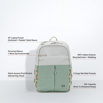 OGIO Rise Backpack Matcha | Stylish Everyday Laptop Backpack