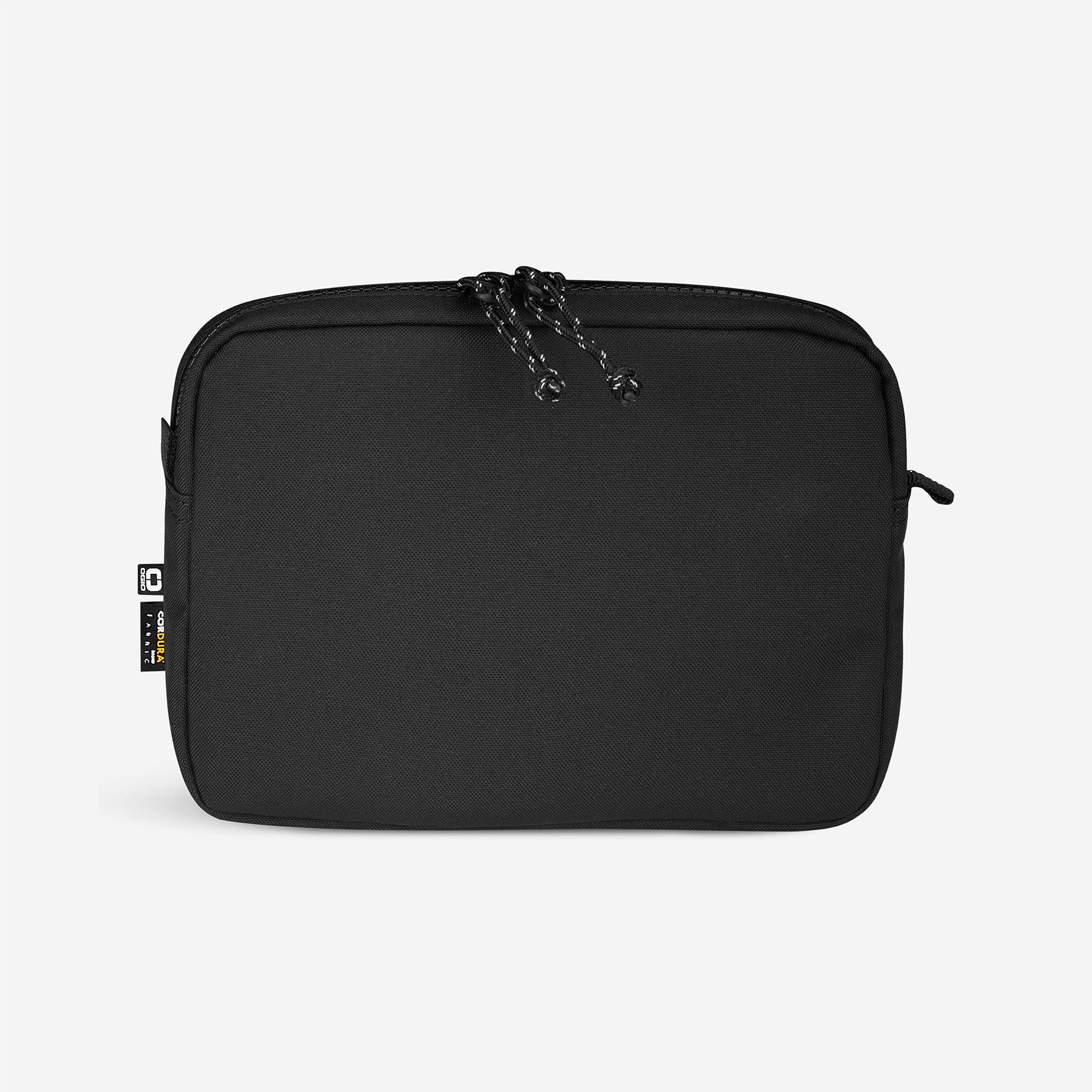 A black OGIO Alpha Convoy Mod Hard Case with a zipper and a small carabiner clip.