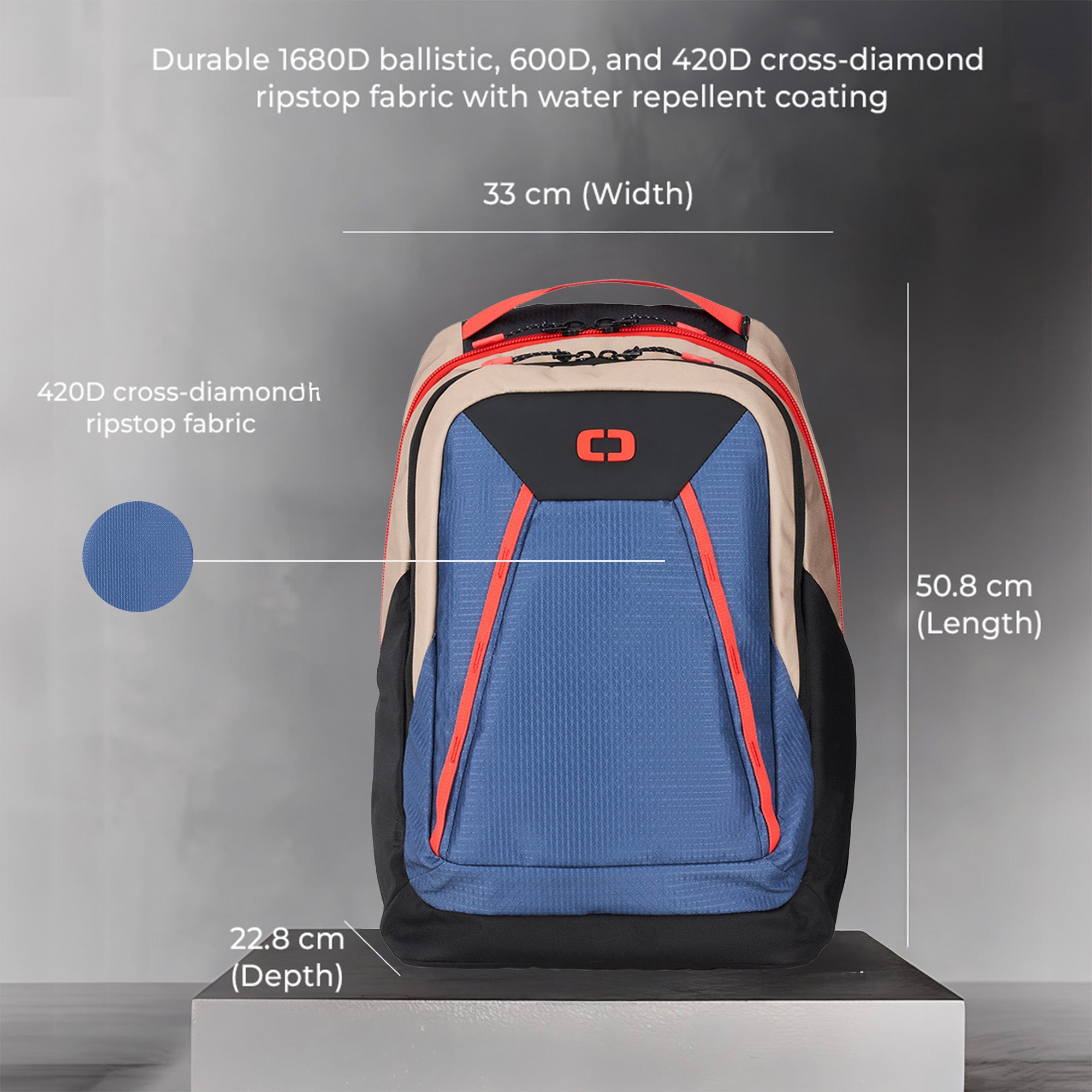 BANDIT PRO BACKPACK - TAN/BLUE/RED